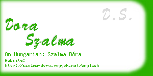 dora szalma business card